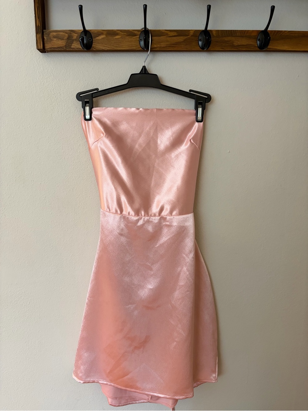 Lucy in the Sky Strapless Light Pink Satin Party Dress